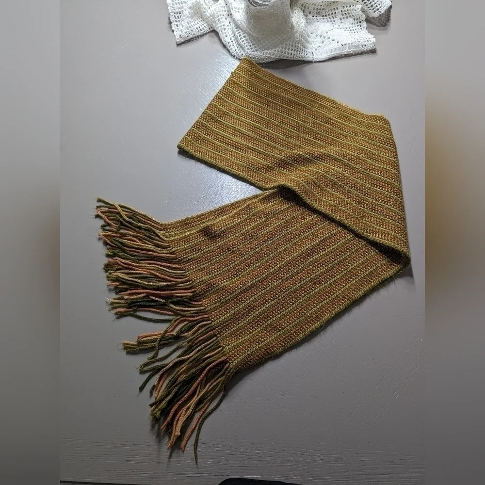 Yellow/‎ gold/ brown scarf soft knit